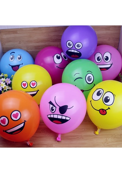 Mix 10 Adet/grup 12 Inç Sevimli Komik Büyük Gözler Gülen Yüz Lateks Balonlar Doğum Günü Partisi Dekorasyon Şişme Balon Bebek Duş Globos (Yurt Dışından) fiyatları