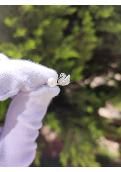 Kadın Zirkon Taşlı Incili Kuğu Model Yüzük fiyatları