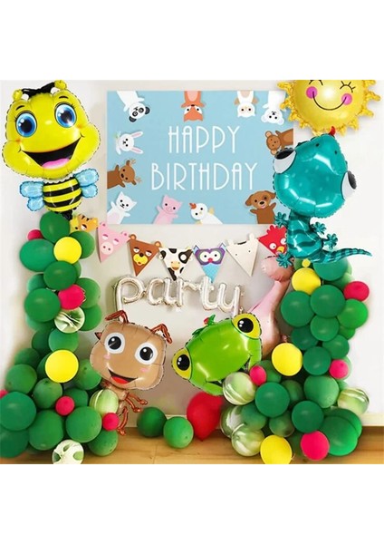 Kurbağa Karikatür Hayvan Alüminyum Folyo Balon Karınca Mantis Böcek Helyum Bebek Duş Doğum Günü Çocuk Günü Partisi Dekorasyon Oyuncaklar Globos (Yurt Dışından) fırsatları