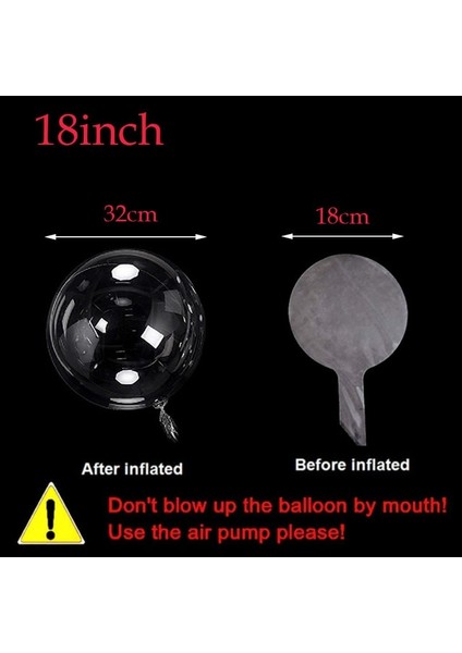 18 Inç 10 Adet 8/10/18/20/24 Inç Şeffaf Balon Bobo Temizle Balonlar Noel Düğün Doğum Günü Partisi Süslemeleri Çocuklar Helyum Balonlar (Yurt Dışından)