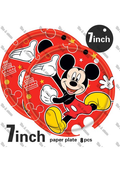 Peçeteler 20 Adet Disney Mickey Parti Dekorasyon Mickey Tema Karikatür Sofra Kağıt Bardak Tabak Peçeteler Çocuklar Parti Doğum Günü Dekor Malzemeleri Şekeri (Yurt Dışından)