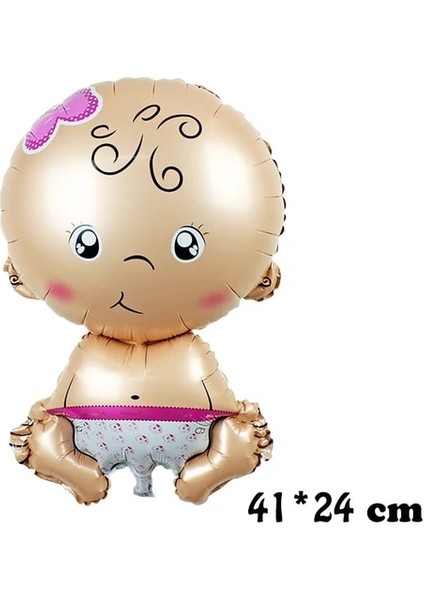 Mini Bebek Kız Güzel Bebek Folyo Balon Seti Kız Erkek Pembe/mavi Bebek Duş Olay Parti Hediyeleri 1. Doğum Günü Partisi Süslemeleri Çocuk Oyuncak Globos (Yurt Dışından)