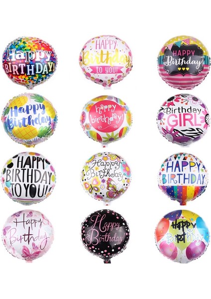 K-1 Adet 18 Inç Yuvarlak Folyo Balon Mutlu Doğum Günü Şişme Helyum Balonları Bebek Duş Doğum Günü Partisi Dekorasyon Çocuk Oyuncak (Yurt Dışından) fiyatları