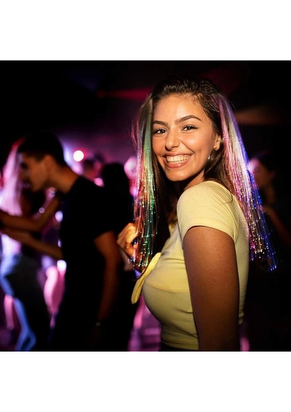 Color2 Kelebek LED Parlayan Flaş Peruk Saç Örgülü Klip Firkete Renkli Aydınlık Saçlar Düğün Bebek Hediyeleri Doğum Günü Partisi Süslemeleri (Yurt Dışından)