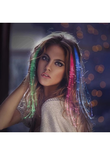 Color2 Kelebek LED Parlayan Flaş Peruk Saç Örgülü Klip Firkete Renkli Aydınlık Saçlar Düğün Bebek Hediyeleri Doğum Günü Partisi Süslemeleri (Yurt Dışından)
