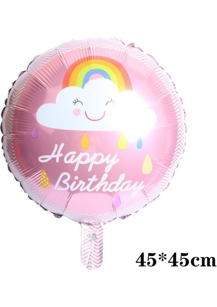 Pembe Gökkuşağı B 1 Adet Büyük Gökkuşağı Gülümseme Beyaz Bulut Folyo Balon Erkek Kız Doğum Günü Partisi Helyum Balon Süslemeleri Bebek Duş Çocuk Oyuncak Hediye Topu (Yurt Dışından)