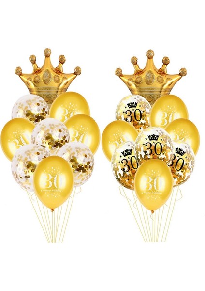 10 Adet Siyah 40 Takım Siyah Altın 30 40 50 60 Yıl Doğum Günü Partisi Konfeti Balonu 30. 50. Doğum Günü Partisi Süslemeleri Yetişkin Parti Balon Hava Globos (Yurt Dışından)