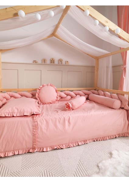Elegance Pembe Örgü Montessori Uyku Seti