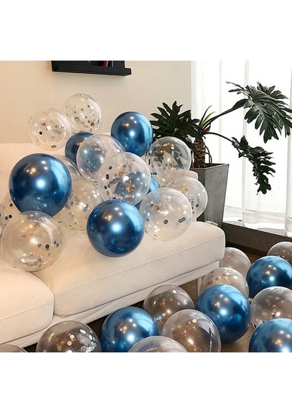 Set 23 18 Adet 10 Inç Pembe Altın Gümüş Krom Lateks Balon Düğün Doğum Günü Navidad Parti Süslemeleri Helyum Konfeti Globos Bebek Duş (Yurt Dışından)