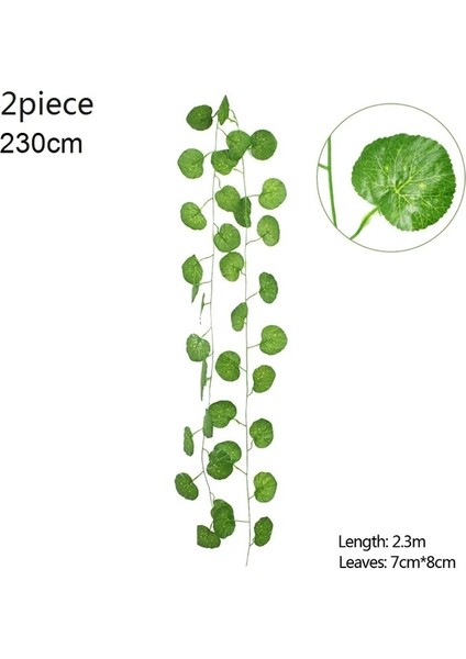 G05-2PCS-LEAFES Wisteria Yapay Çiçek Asma Sarmaşık Yaprağı Çelenk Ipek Gül Çiçek Rattan Dize Asma Düğün Kemer Çiçek Ev Bahçe Dekorasyonu (Yurt Dışından)