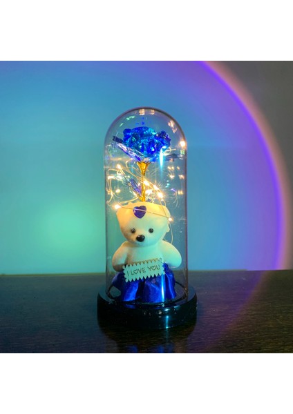 000 2020 LED Büyülü Galaxy Gül Ebedi 24K Altın Folyo Çiçek Noel Sevgililer Günü Hediyesi Için Kubbede Peri Dize Işıkları ile (Yurt Dışından) indirimleri