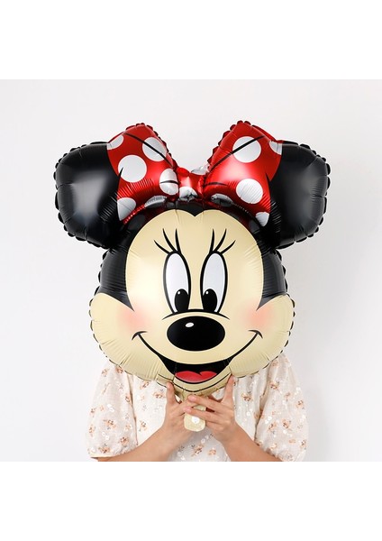 SP010B02 1 Adet Minnie Mickey Mouse Kafa Balon Helyum Globos 24 Inç Disney Mickey Folyo Balonlar Bebek Duş Doğum Günü Partisi Süslemeleri (Yurt Dışından) fırsatları
