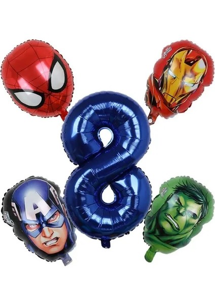 Pembe 5 Adet Marvel Süper Kahraman Balon Örümcek Adam Alüminyum Folyo Balonlar Çocuklar Doğum Günü Partisi Dekorasyon Bebek Duş Demir Adam Balonlar (Yurt Dışından)