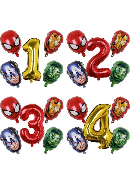 Pembe 5 Adet Marvel Süper Kahraman Balon Örümcek Adam Alüminyum Folyo Balonlar Çocuklar Doğum Günü Partisi Dekorasyon Bebek Duş Demir Adam Balonlar (Yurt Dışından)