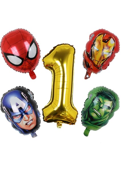 Pembe 5 Adet Marvel Süper Kahraman Balon Örümcek Adam Alüminyum Folyo Balonlar Çocuklar Doğum Günü Partisi Dekorasyon Bebek Duş Demir Adam Balonlar (Yurt Dışından)