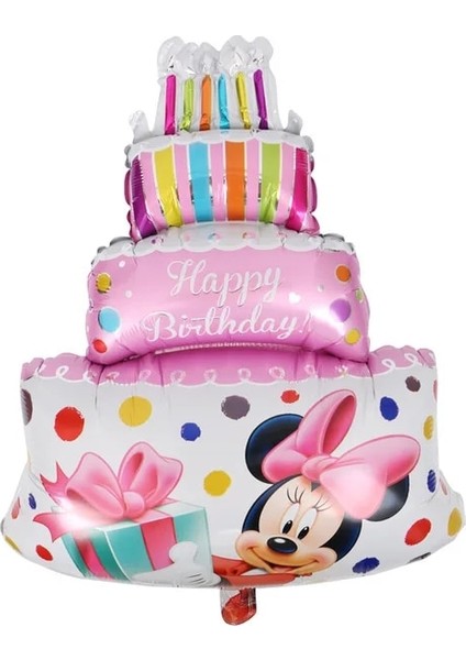 Balon-1 Adet Disney Minnie Mouse 1st Doğum Günü Dekor Bebek Kız Iyilik Parti Dekoru Bebek Kız Için Diy Doğum Günü Balon Dekor Bebek Duş Hediyeleri (Yurt Dışından)