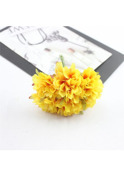 Stil 8 6 Adet/grup 3 cm Ipek Krizantem Yapay Çiçekler Kafa Dıy Çelenk Hediye Kutusu Zanaat Sahte Çiçek Düğün Ev Partisi Dekorasyon Için (Yurt Dışından)