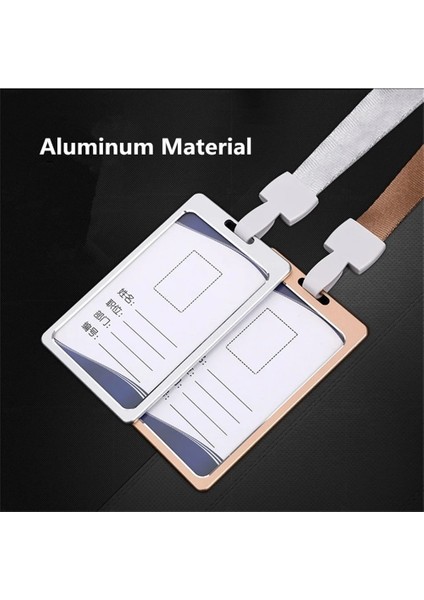 Yatay Altın Yatay ve Dikey Kaliteli Metal Yaka Kartı Kart Tutucu Okul Çalışması Çalışan Adı Geçiş Kartı Etiketi Kılıfı (Yurt Dışından) fiyatları