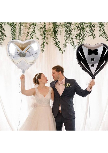 1 Adet 42 Inç Balon 2 Adet Gelin ve Damat Düğün Dekor Gelin Elbise Folyo Kalp Balonlar Düğün Bay ve Bayan Alüminyum Balon Nişan Partisi Dekorasyon (Yurt Dışından) fiyatları