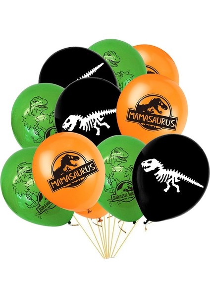 10 Adet-A 10 Adet Dinozor Parti Balonları Boys Için Doğum Günü Partisi Jurassic Dünya Orman Hayvan Lateks Topları Dekorasyon Bebek Duş Çocuk Oyuncak (Yurt Dışından)