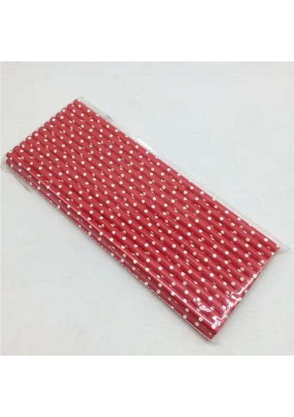 Tam Nokta 25 Adet/grup Kırmızı Kare Nokta Kalp Doğum Günü Düğün Için Kağıt Payet Dekoratif Parti Çevre Chevron Yaratıcı Pipet (Yurt Dışından)
