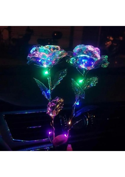 Işıksız Simülasyon Gül Çiçek Ölümsüz Sevgililer Buketi Altın Folyo Yıldönümü Festivali Ev Için Aydınlık LED Çiçek (Yurt Dışından) fiyatları