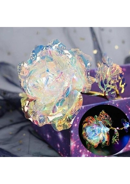 Işıksız Simülasyon Gül Çiçek Ölümsüz Sevgililer Buketi Altın Folyo Yıldönümü Festivali Ev Için Aydınlık LED Çiçek (Yurt Dışından) fırsatları