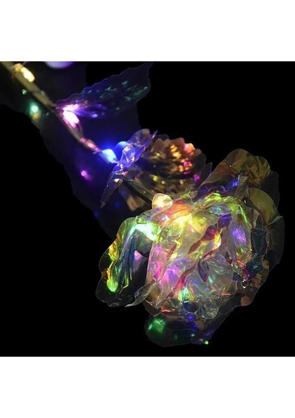 Işıksız Simülasyon Gül Çiçek Ölümsüz Sevgililer Buketi Altın Folyo Yıldönümü Festivali Ev Için Aydınlık LED Çiçek (Yurt Dışından) indirimleri