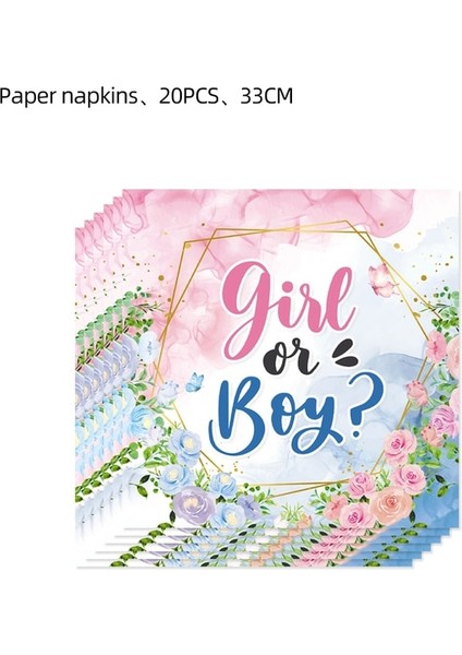 18 Inç 1 Adet Cinsiyet Reveal Parti Süslemeleri Tek Kullanımlık Sofra Bebek Duş Kağıt Tabak Bardak Peçete Masa Örtüsü Erkek Veya Kız Parti Malzemeleri (Yurt Dışından) indirimleri