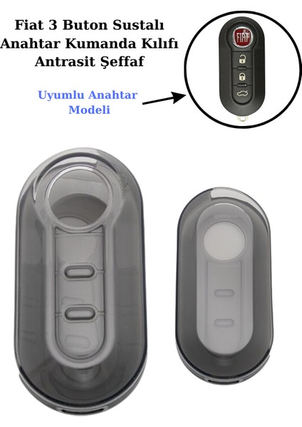 Fiat Punto Anahtar Kılıfı Antrasit 2012-2016