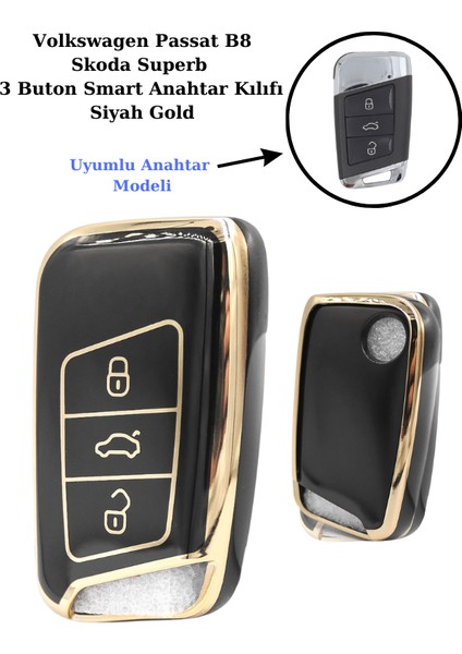 Skoda Superb Anahtar Kılıfı Siyah