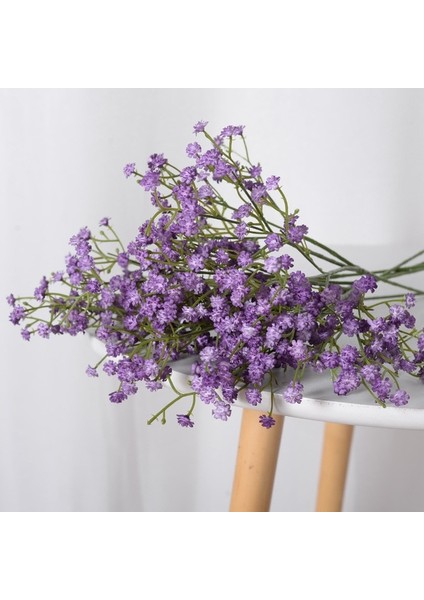 A07 90 Kafaları 52 cm Yapay Plastik Gypsophila Çiçek Buketi Dıy Çiçek Aranjmanı Süsler Düğün Parti Sahte Bitkiler Dekorasyon (Yurt Dışından)