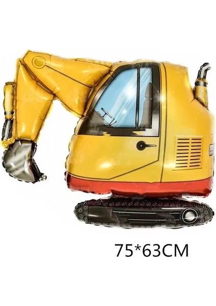 1 Adet Inşaat Kamyonları Mühendislik Arabaları Parti Tek Kullanımlık Sofra Seti Plaka Hasır Şapka Doğum Günü Partisi Süslemeleri Çocuklar Kek Dekor (Yurt Dışından)