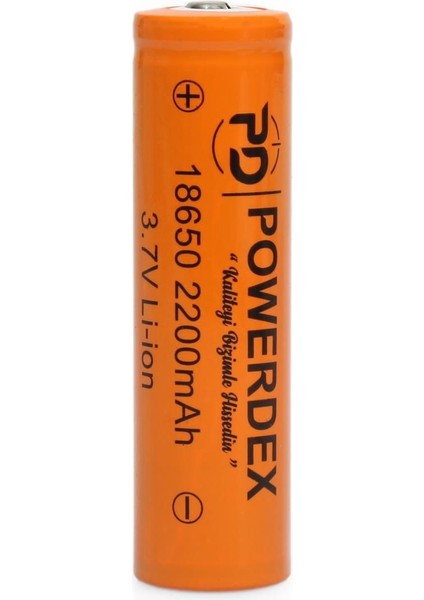 Ennalbur Powerdeks 18650 Şarjlı Pil 3.7 Volt 2200 Mah