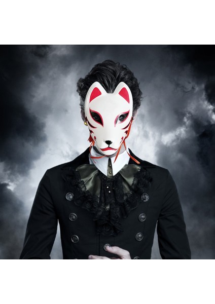 F Anbu Maskesi Japon Anime Cosplay Maskeleri Demonslayer Fo*xmasks Tam Yüz Maskesi Masquerade Festivali Ka-buki Kitsune Maskeleri Cadılar Bayramı fırsatları