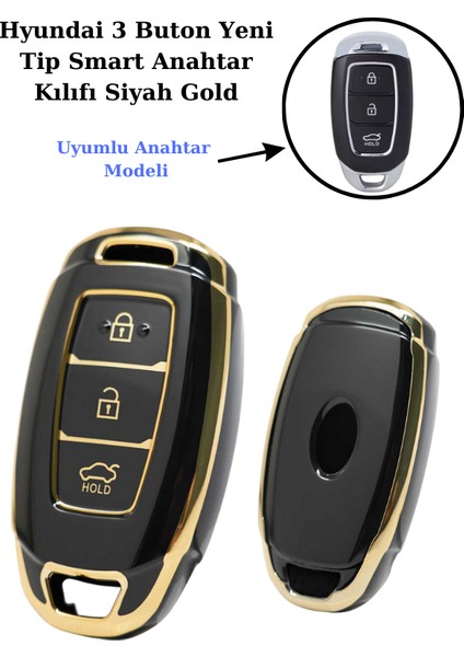 Hyundai Elantra Smart Anahtar Kılıfı Siyah 2022