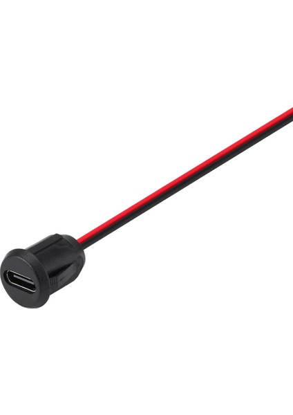 Type C Panel Montaj Dişi Soket 2 Pin 15CM Kablolu Uzatma USB 3.1 Konnektör Araba Kamera Oyuncak Telefon Şarj Mp3 Tablet modelleri