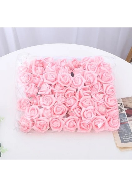 Açık Pembe 20 Adet 6 cm 20/10/5 Adet Yeni Glitter Köpük Gül Yapay Çiçek Düğün Gelin Buketi Dekorasyon Ev Dekoratif Sahte Çiçek Buketi (Yurt Dışından)