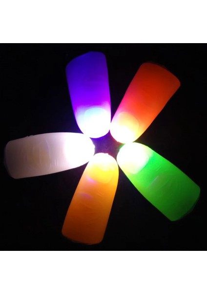 Mavi 2 Adet Sihirli LED Akülü Başparmak Parmak Işık Trick Prop Parti Kaynağı Akülü Taşınabilir Başparmak Işığı Masquerade Için (Yurt Dışından)