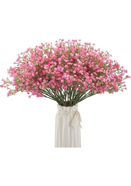 Açık Pembe 1pc 52 cm Beyaz Gypsophila Yapay Çiçekler Düğün Dıy Buket Dekorasyon Aranjmanı Plastik Bebekler Nefes Sahte Çiçek Ev Dekor (Yurt Dışından)