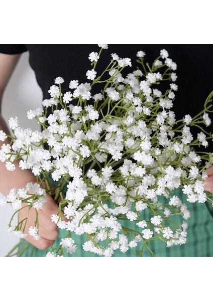 Açık Pembe 1pc 52 cm Beyaz Gypsophila Yapay Çiçekler Düğün Dıy Buket Dekorasyon Aranjmanı Plastik Bebekler Nefes Sahte Çiçek Ev Dekor (Yurt Dışından)