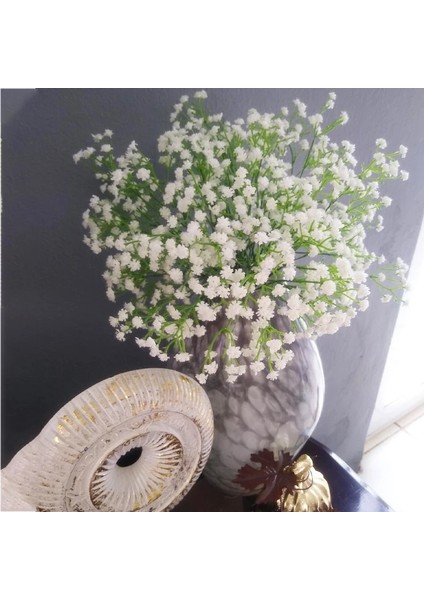 Açık Pembe 1pc 52 cm Beyaz Gypsophila Yapay Çiçekler Düğün Dıy Buket Dekorasyon Aranjmanı Plastik Bebekler Nefes Sahte Çiçek Ev Dekor (Yurt Dışından)