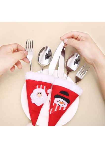 Stil 7 2021 Noel Noel Süslemeleri Ev Yemeği Masa Süsü Yeni Yıl 2022 Noel Hediyesi Sofra Çatal Bıçak Tutucu Çanta Navidad (Yurt Dışından) fiyatları