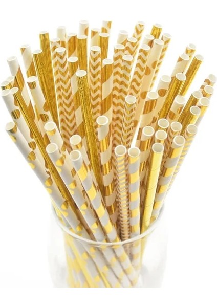 S002 25 Adet Biyobozunur Çizgili Kağıt Payet Pembe Mavi Sarı Çizgili Pipet Düğün Doğum Günü Partisi Dekorasyon Bebek Duş Çocuklar (Yurt Dışından)