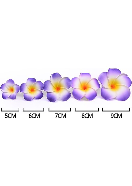 H-2-H15 5 cm 30 Adet 5/6/7/8/9 cm Pe Köpük Plumeria Çiçekler Dıy Yapay Çelenk Headdress Frangipani Yumurta Çiçek Kafaları Hawaii Düğün Dekor (Yurt Dışından)