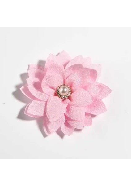 Pembe 10 Adet 5.5 cm 2.1 "küçük Katmanlı Yapay Kumaş Çiçek Düğün Butik Şifon Lotus Parti Zanaat Ev Saç Aksesuarları (Yurt Dışından)