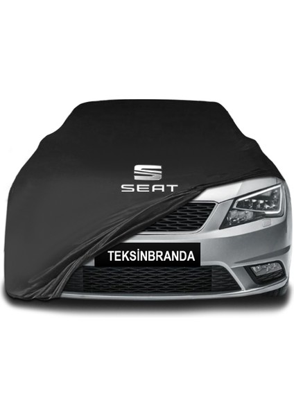 Seat Toledo Siyah Kumaş Araba Branda Logolu Kumaş Araba Brandası Penye Oto Branda
