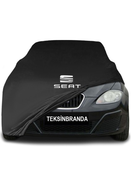 Seat Altea Siyah Kumaş Araba Branda Logolu Kumaş Araba Brandası Penye Oto Branda