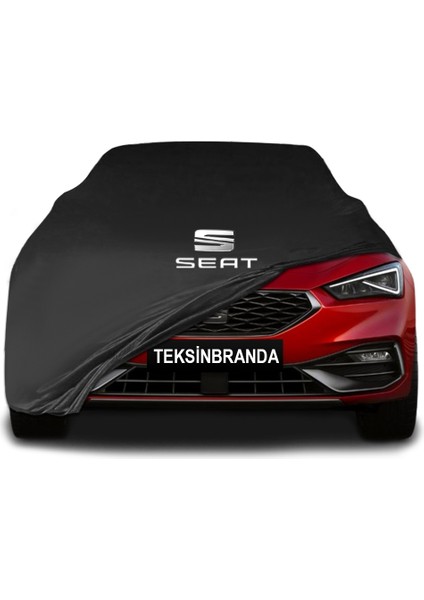 Seat Leon Station Wagon (2020 - ) Siyah Kumaş Araba Branda Logolu Kumaş Araba Brandası Penye Oto Branda