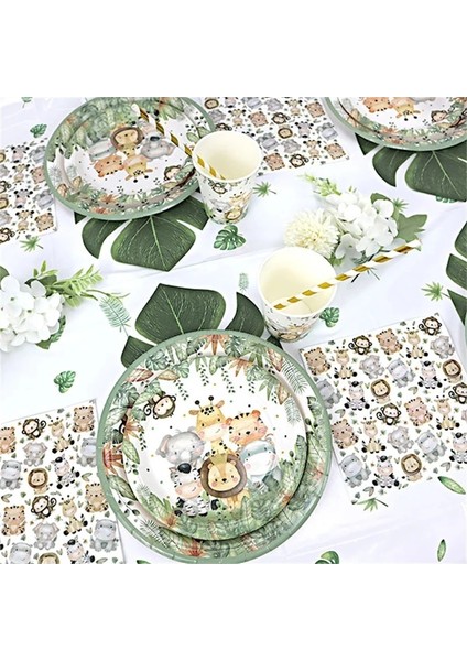 FORK-10PCS Orman Hayvan Tema Parti Dekoru Jungle Safari Plastik Tek Kullanımlık Hediye Çantası Doğum Günü Partisi Malzemeleri Yağma Şeker Çanta Çocuklar Favor Hediye (Yurt Dışından) modelleri